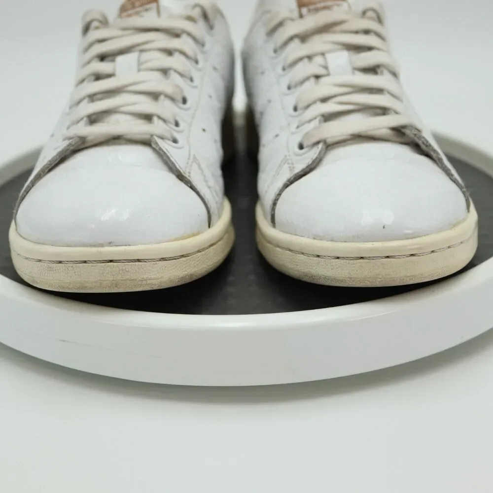 adidas Stan Smith White Copper Womens Size 7.5 Shoes Lace Up Sneakers Leather